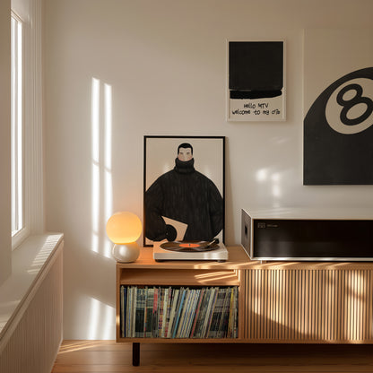 Black Sweater Boy With Vinyl