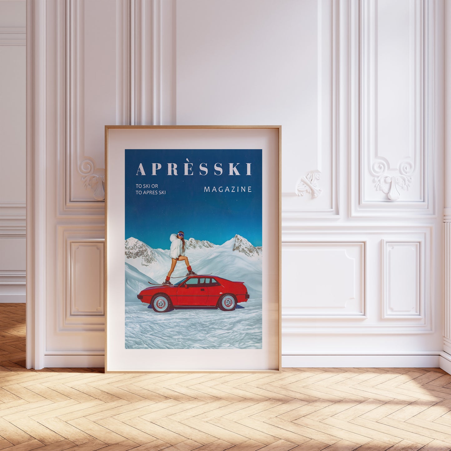 Fur Coat Girl Skiing