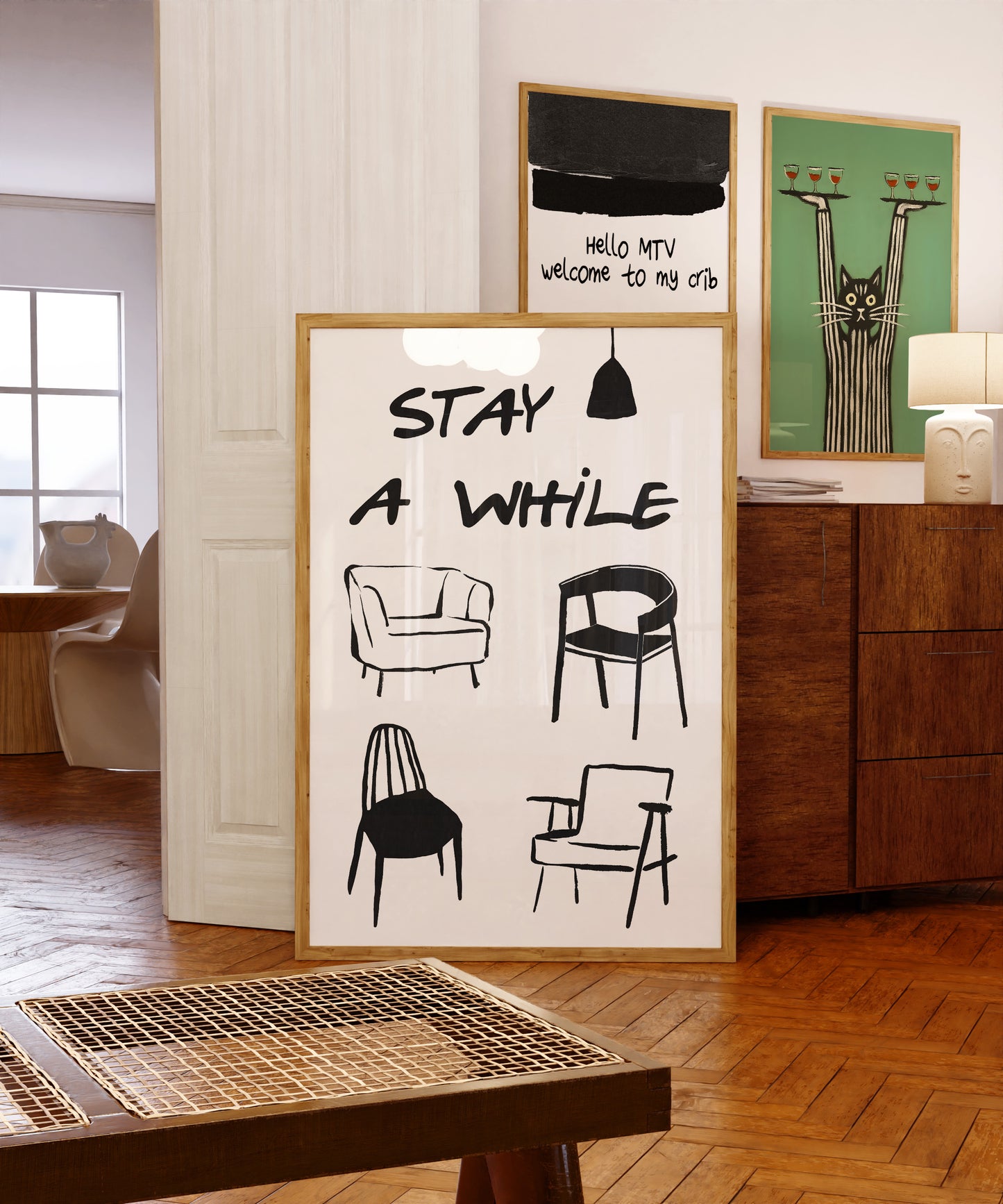 Stay A While, Black & White