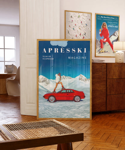 Fur Coat Girl Skiing